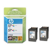 Paquete de dos cartuchos de inyeccin de tinta tricolor HP 57 (C9503AE#251)
